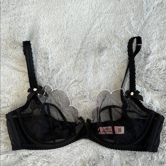 AGENT PROVOCATEUR Lorna scalloped mesh underwired bra size 34D - Picture 5 of 11